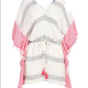 Blue island tunic or swim suit cover up